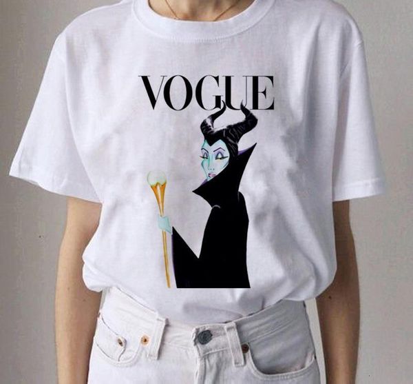 

vogue tshirt women tshirt summer fashion female short sleeve tee shirts loose funny women t-shirts clothes femme, White