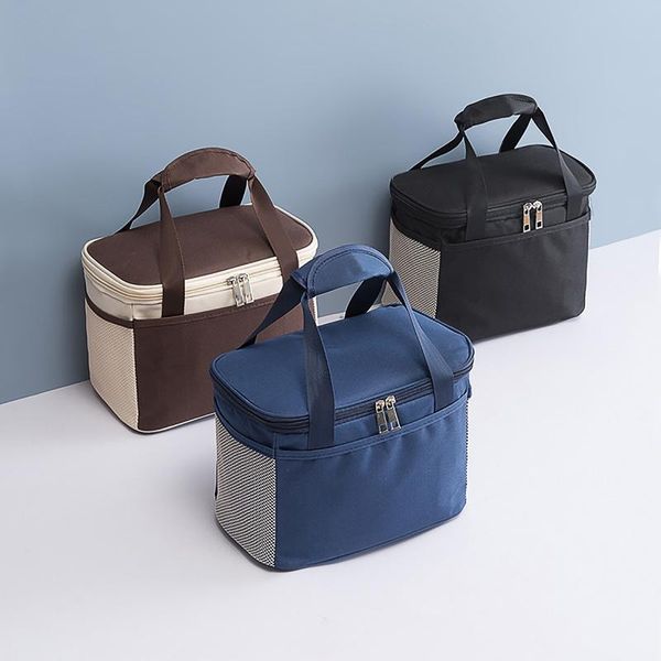 

storage bags portable lunch bag thermal insulated box tote cooler handbag bento pouch dinner container school food fft