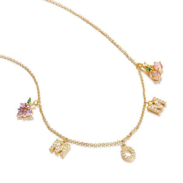 

chains surflovediy fruit gold-plated necklace fashion color party banquet event accessories 2021, Silver