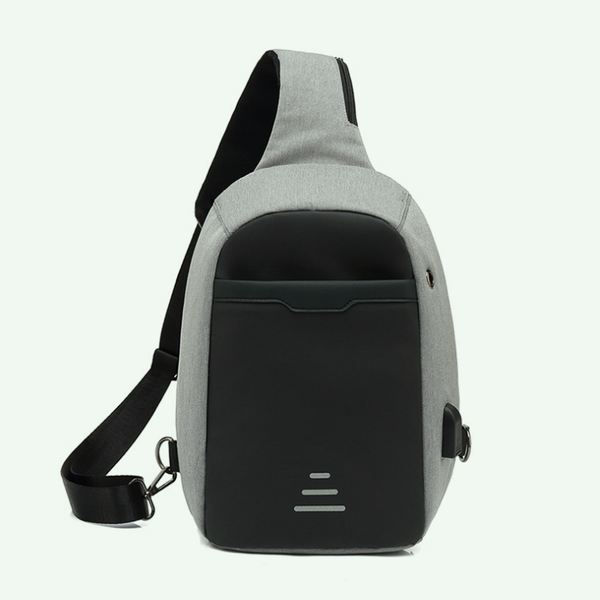 

outdoor bags men crossbody small sling men's chest bag shoulder water resistant travel for man with earphone hole usb charging
