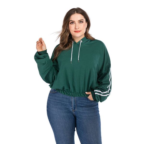 

large stitched hooded sweater base long sve loose women's wear, White