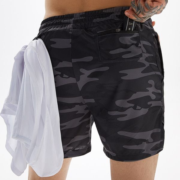 

2020 new brand camouflage running shorts men quick dry gyms shorts men's fitness jogging workout shorts men sports short pants c0222, White;black