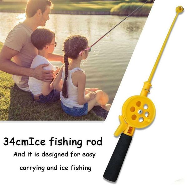 

boat fishing rods 34cm winter ice rod with reel child fish carrying tackle for outdoor combination pole sport pesca convenie p2w6