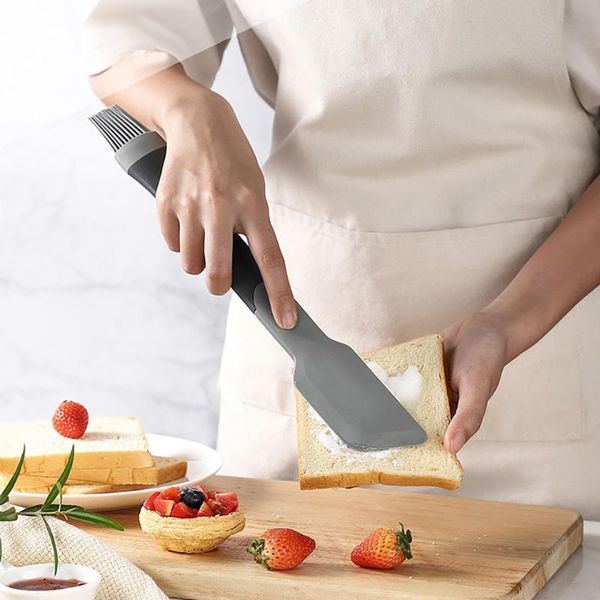 

baking & pastry tools high-quality dual-head dual-use silicone cake scraper brush tool fried yogurt artifact non-stick dough divider
