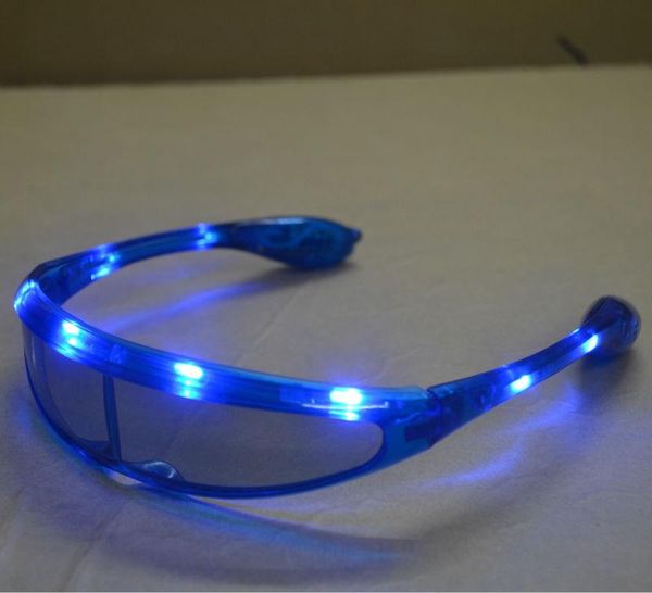 

party decoration led eyeglasses flashing space light up sun glasses glow rave club disco gift toy blue