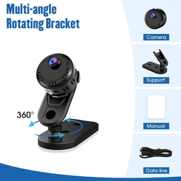 

mini cameras 2mp 1080p 4k full hd 140 degree wireless wifi ip camera ir night vision motion detection cctv intercom baby monitor