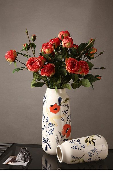 

hand painted ceramic flower vase arts flower pot-home decoration-dried vase-arts crafts vase floor