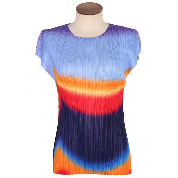 

2021 new latest gradient pleated small vest summer women t-shirt fashion bottoming shirt 5069 qs7z, White