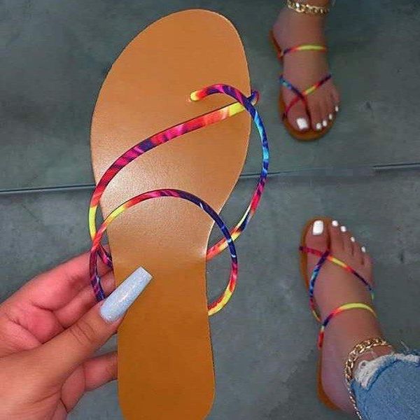 

sandals narrow strap slides all season beach slippers summer fashion, Black