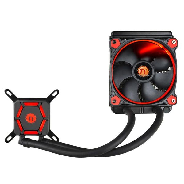 

fans & coolings liquid water cooling cpu cooler 3 pin red led silent fan 12v integrated radiator heatsink for intel/amd pc computer ventilad
