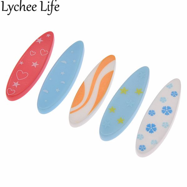 

5pcs surf board ornament model random color floral print miniature figurines modern home table gift decoration craft c0220