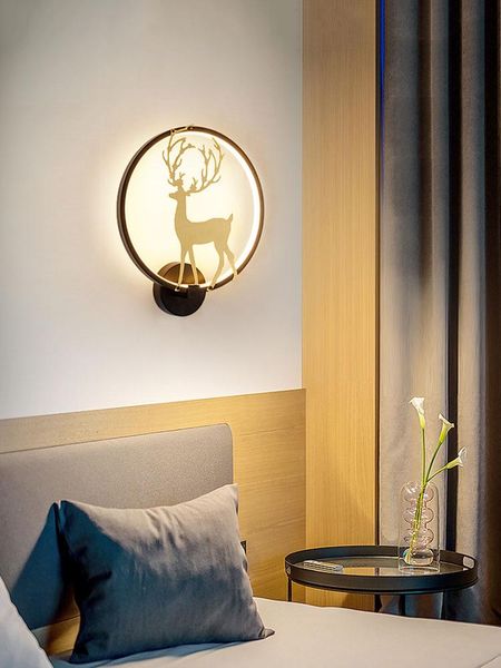 

wall lamps led light decorative antlers fixture for living room indoor bedroom golden