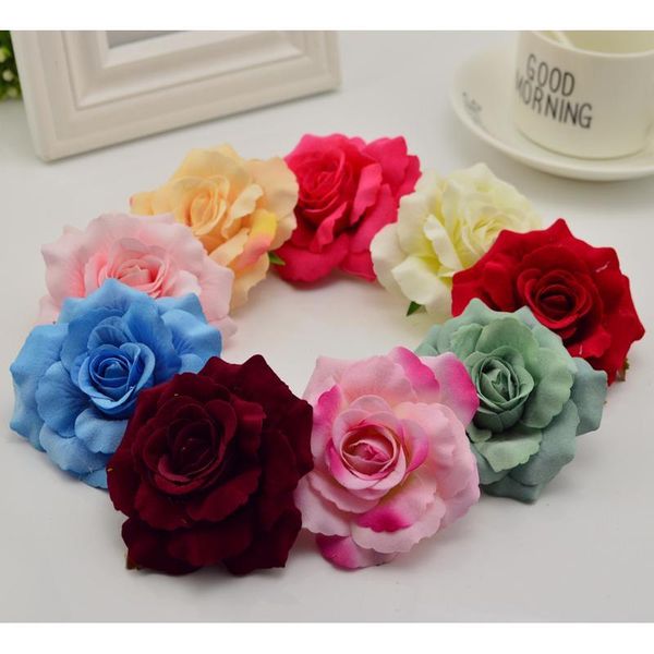 

2pcs 7cm artificial flowers for home wedding decoration accessories silk rose diy gifts box wreaths bridesmaids h jllhkm