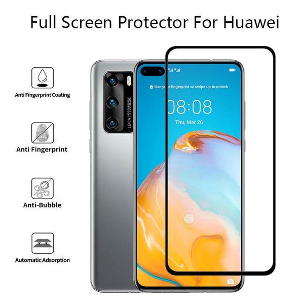 

2pcs full screen protective tempered glass for huawei p40 screen protector for huawei p40 glass film