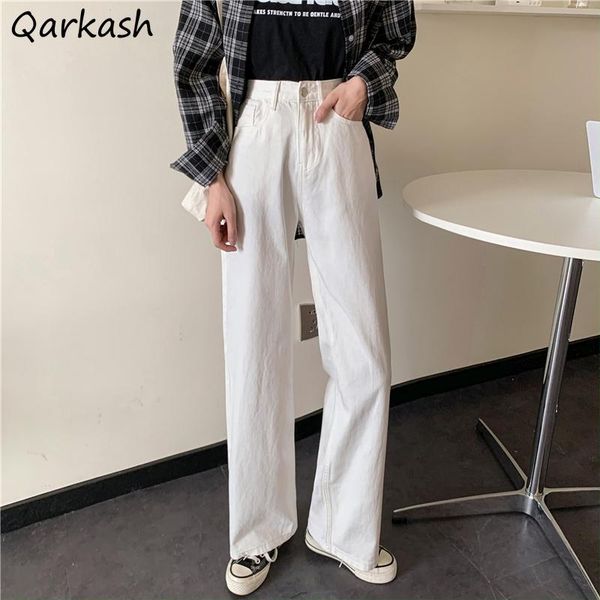 

women's jeans women spring korean style full length baggy college casual bf straight stylish teens bottoms comfortable solid minimalist, Blue