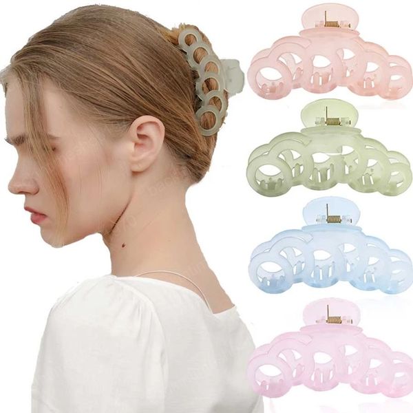 Women Candy Color Sweet Large Size Hair Clamps Claw Clip Fashion Hair Accessories Gift