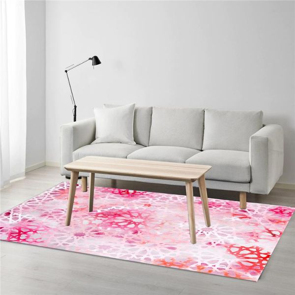 

carpets simple pink gradient geometric rug for girl room princess style bedside table living bedroom mat hallway decor