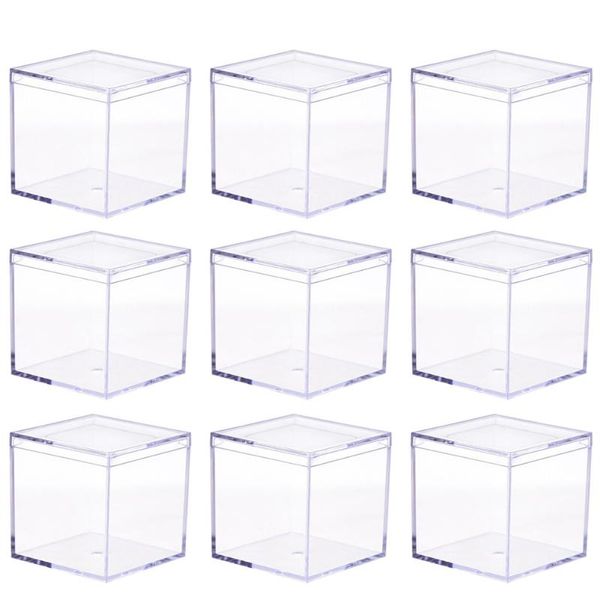 

gift wrap 9pcs transparent acrylic boxes square shape sundries storage containers