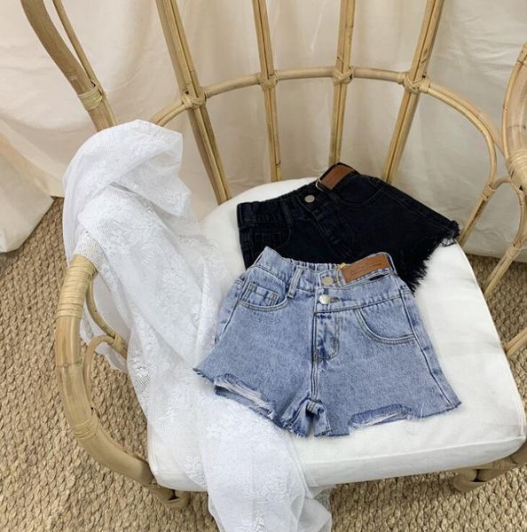 

shorts 2021 wholesale girls denim spring summer fashion 3-8t a602, Black