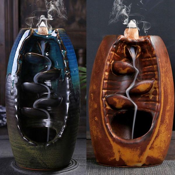 

fragrance lamps backflow censer smoking flow ceramic incense holder decoration for home office