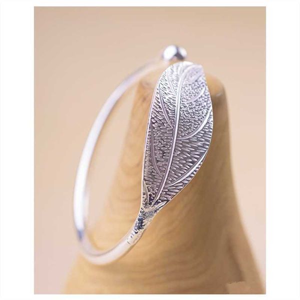 

silver plated leaf charm bracelets & bangles for women wedding adjustable bracelet bangles for women bracelets q0719, Black