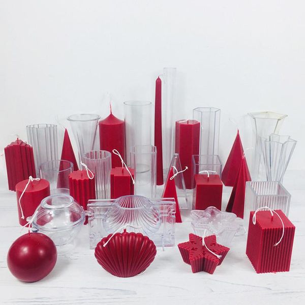 

craft tools diy candle mold columnar ice flower embossed soy mould acrylic making molds candlestick shapes