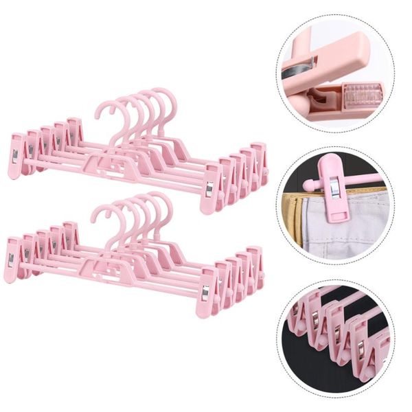 

hooks & rails 10pcs non-slip pants clip household coat hanger cloth for wardrobe