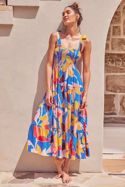 

casual dresses fashion women printed slip dress, adults summer sleeveless tie up boat neck maxi, Black;gray