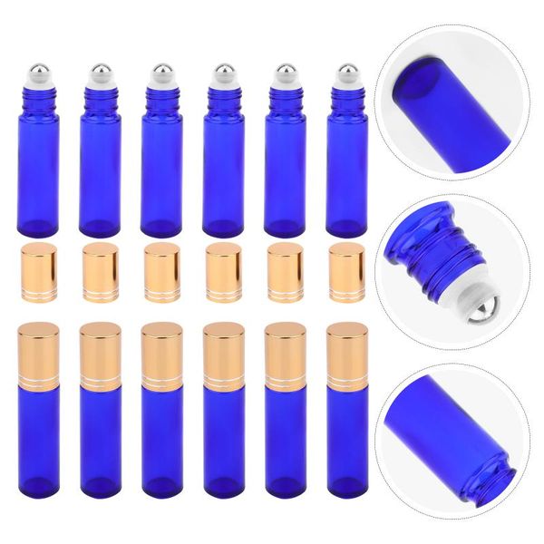 

storage bottles & jars 12pcs essential oil roller portable perfume sample roll on