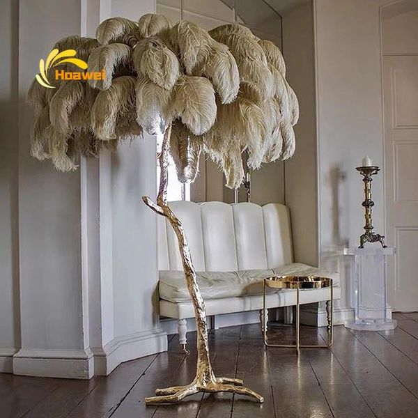 

floor lamps luxury ostrich feather lamp for home nordic feayher indoor lighting living room bedroom decoration standing