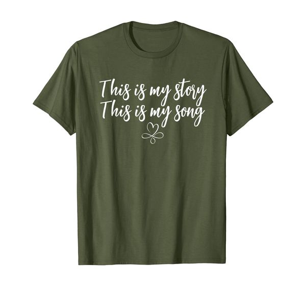 

inspirational this is my story t-shirt. faith spiritual tee, White;black