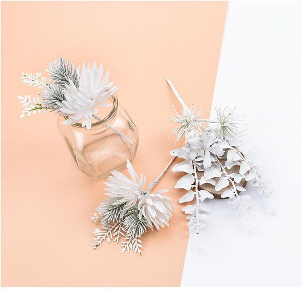 

1 bundle decorative flowers wreaths bride holding wrist flowers christmas decor for home wedding diy gifts box artificia jllvow
