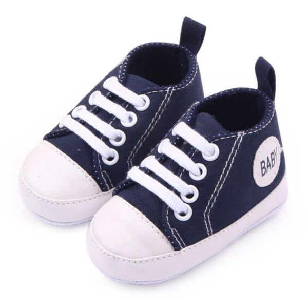 

first walkers 0-12m born toddler canvas sneakers baby boy girl soft sole crib shoes 12 colors
