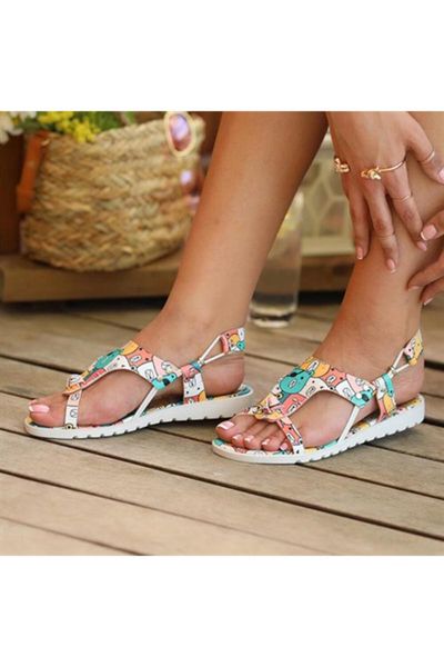 

sandals animal themed custom design, Black
