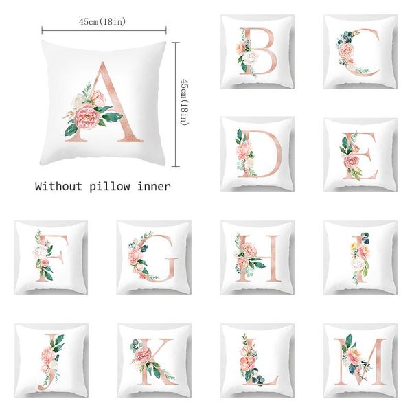 

cushion/decorative pillow rose letter cushion cover home decoration case valentine's day personalized gift sofa car livingroom nordic t
