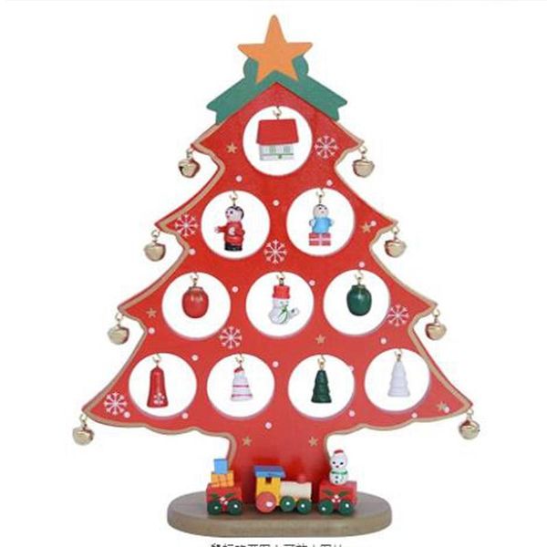 

christmas decorations decor wooden mini tree for home 26cm