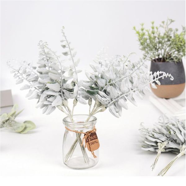 

1pcs artificial plants flower real touch leaves use for wedding home decoration diy craft home garden decor artificia qylbca