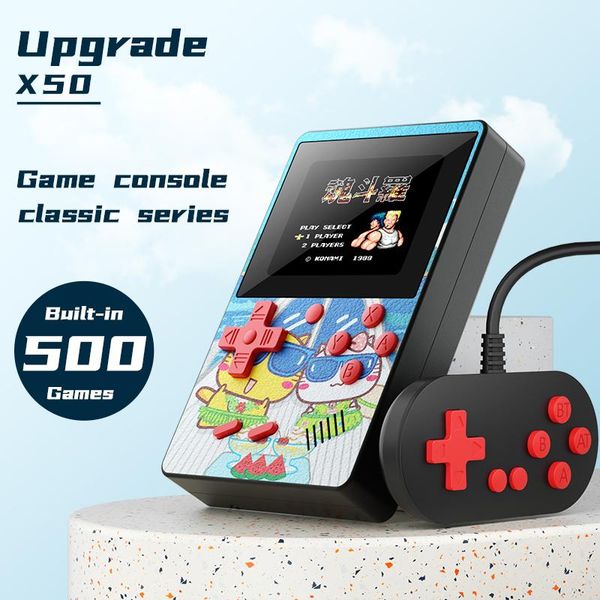 

portable game players retro mini handheld video console 2.8 inch family games with gamepads for kids gift