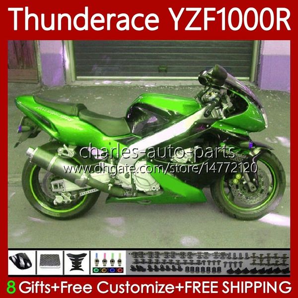 Feedings para Yamaha Yzf1000r Thunderace YZF 1000 R1000R 96-07 87NO.72 YZF-1000R 1996 1997 1998 1999 2000 2001 2007 Metal Green YZF1000-R 96 03 04 05 06 07 Kit de corpo