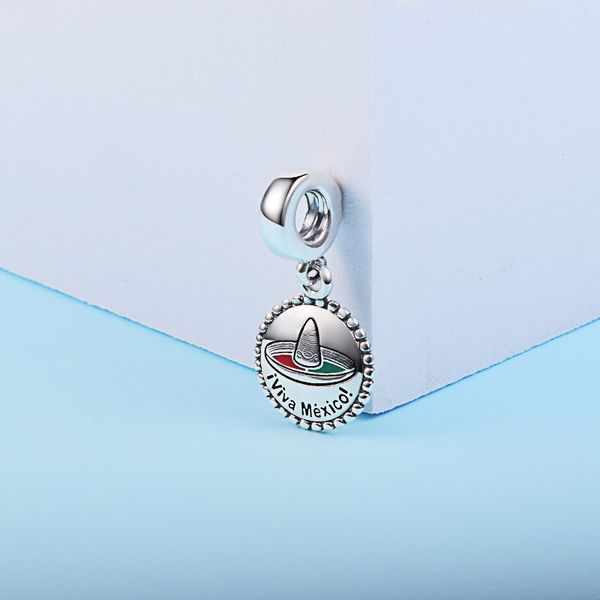 

sterling silver christmas iviva mexico dangle charm beads for jewelry making fits original european snake chain bracelets & bangle woman diy, Black