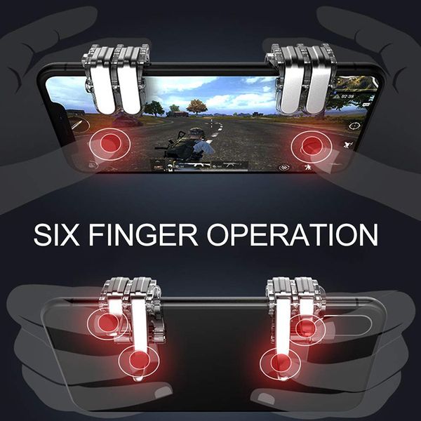 

metal for pubg game controller gamepad mobile joystick trigger aim shooting l1 r1 key button joysticks for iphone android phone