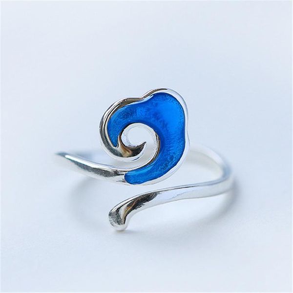 

cluster rings anillos 2021 for women chinese style auspicious clouds open ring hypoallergenic --jewelry, Golden;silver