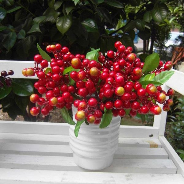 

false artificial fruit berry blueberry decor wedding bouquets silk -fake flower