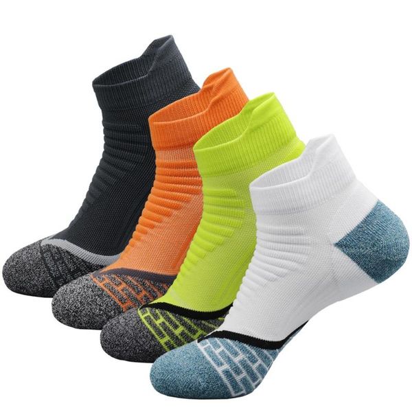 

sports socks men women ankle anti slip cushion low cut heel tap arch support sneaker running cycling, Black