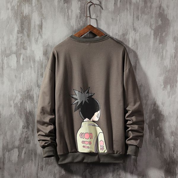 

2021 autumn new mens ninja printed sweatshirt hipster harajuku pullovers hoodies japan style streetwear casual sweatshirts awck, Black