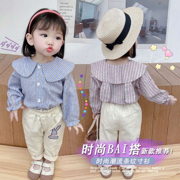 

long clothes girls' t-shirt casual sleeve sweater spring two piece children's suit