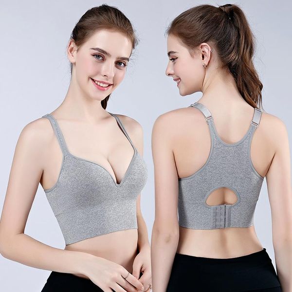 

gym clothing sports bra -proof gathering running yoga underwear rear buckle adjustment beauty back fitness vest workout, White;black