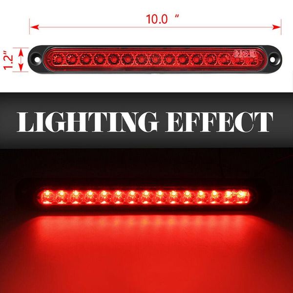 

emergency lights 2x 15 led tail light bar brake lorry parts rear red sealed trailer