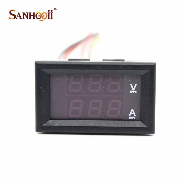 

good quality dc100v 50a red&blue led digital voltmeter + 75mohm shunt voltage current tester tools set gadgets zm56