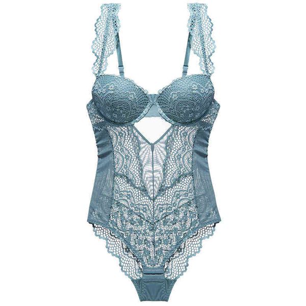 

nxy set lingerie lace bodysuit for women padded cup floral pattern underwire 4 colours cotton crotch women' underwear 1127, Red;black